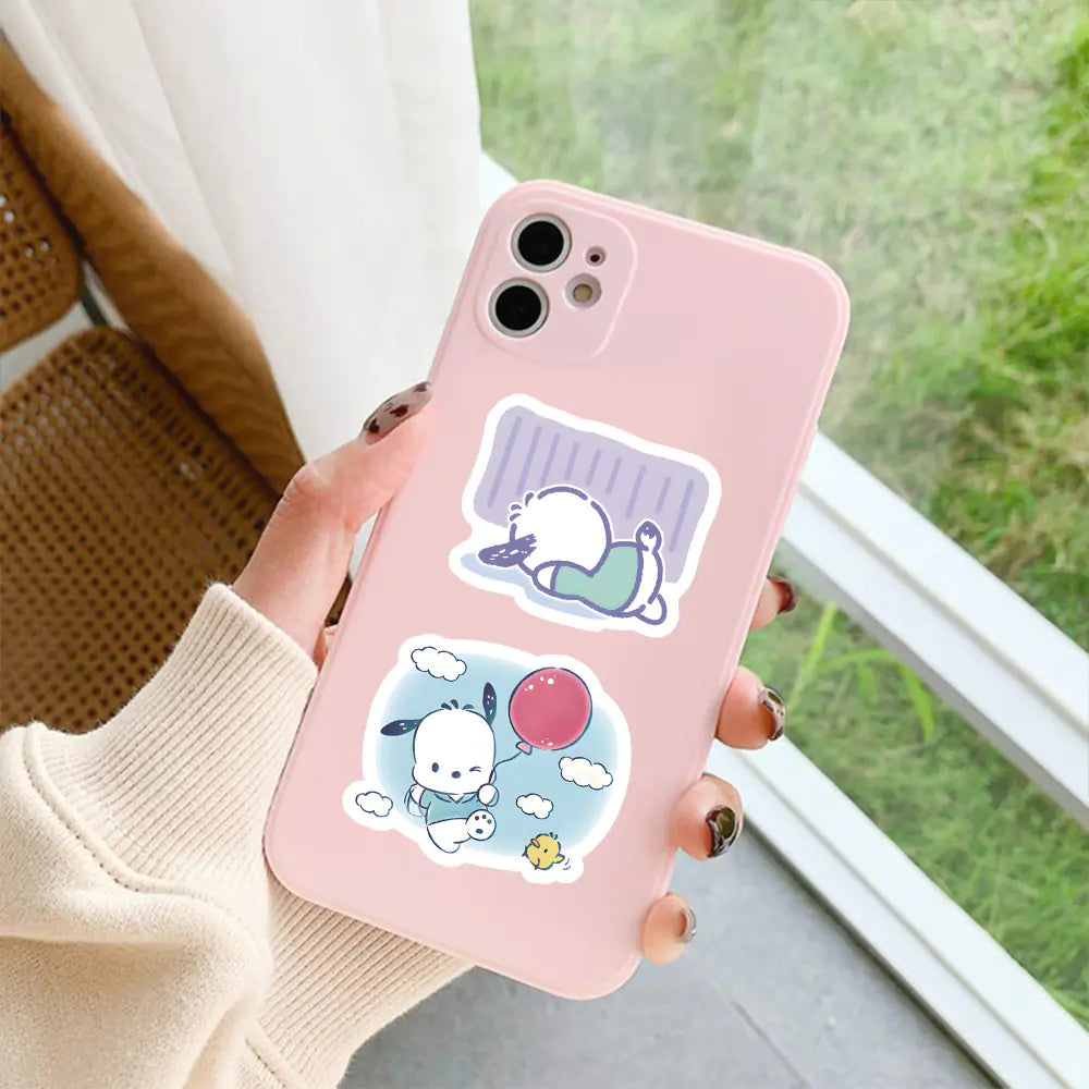 64 PCS Sanrio Waterproof Stickers - Pacha Dog & Puppy