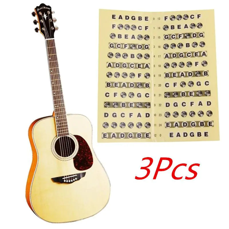 Guitar Scale Name Stickers for Self-Learning Beginners