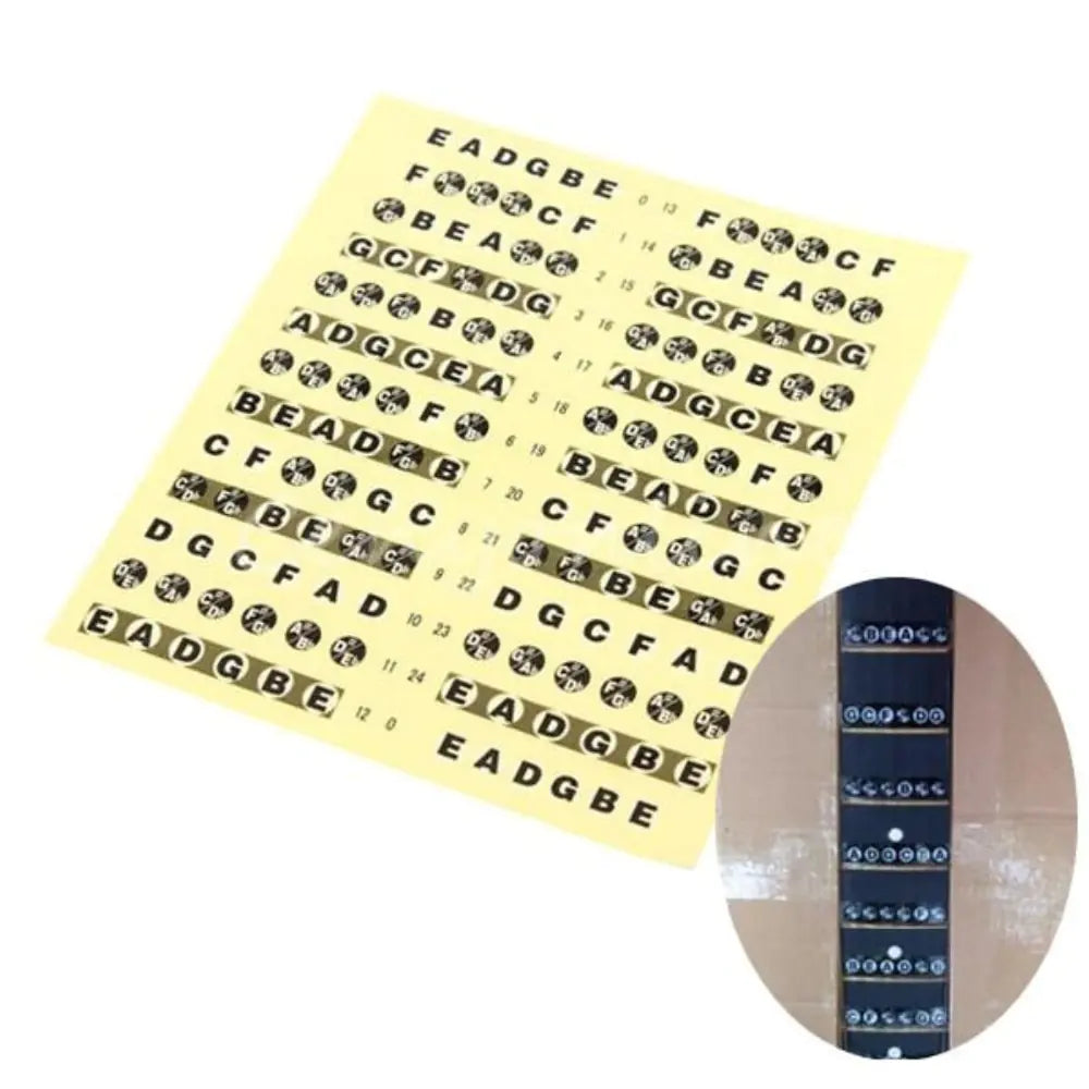 Guitar Scale Name Stickers for Self-Learning Beginners
