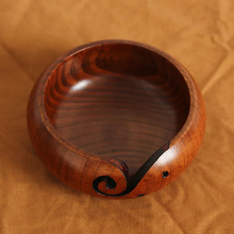 Eco-Friendly Wooden Yarn Bowl for Storage and Use
