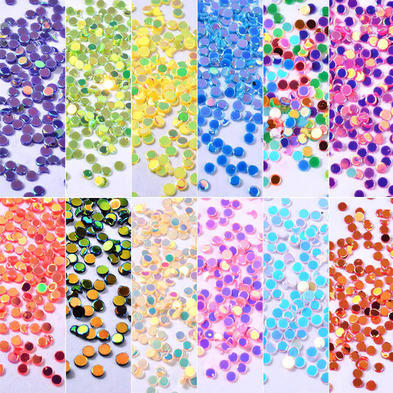 Wholesale Nail Art Supplies - Round Colorful Sequins